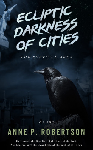 3D mockup of Ebony #3601 - Premade Horror Book Cover