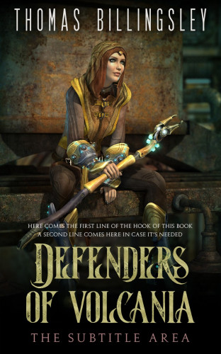 3D mockup of Rangoon Green #3840 - Premade Fantasy Book Cover