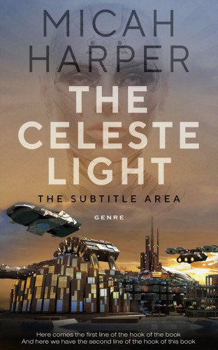 3D mockup of Americano #4924 - Premade Science Fiction Book Cover