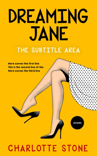 3D mockup of Selective Yellow #5022 - Premade Abstract Book Cover