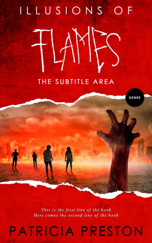 3D mockup of Milano Red #5286 - Premade Abstract Book Cover