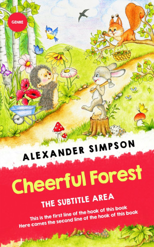 3D mockup of Red Ribbon #5764 - Premade Education Book Cover