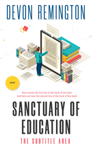 3D mockup of Satin Linen #7581 - Premade Abstract Book Cover