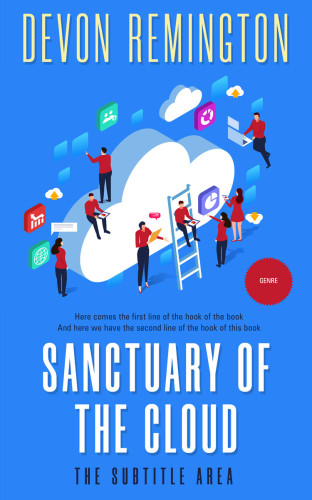 3D mockup of Dodger Blue #7583 - Premade Business Book Cover