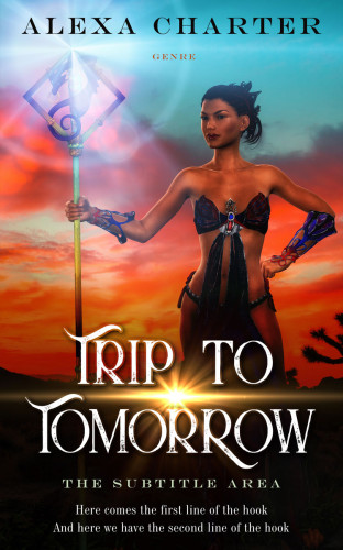 3D mockup of Burning Sand #21949 - Premade Fantasy Book Cover