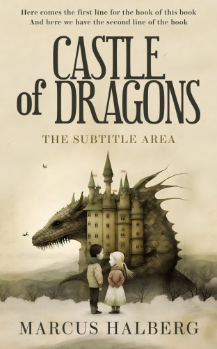 3D mockup of Stark White #26858 - Premade Fantasy Book Cover