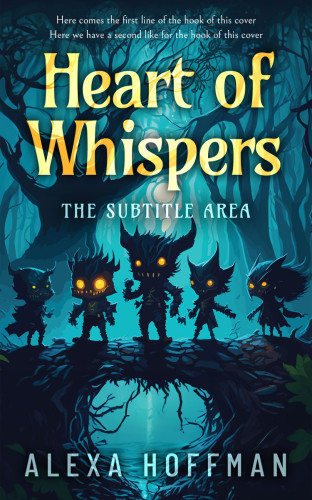 3D mockup of Black #28560 - Premade Fantasy Book Cover