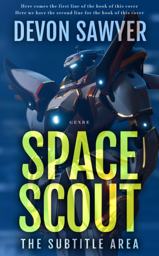 3D mockup of Blue Zodiac #32686 - Premade Science Fiction Book Cover