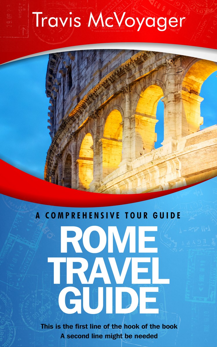 2D view of Premade Travel Book Cover - Red Damask