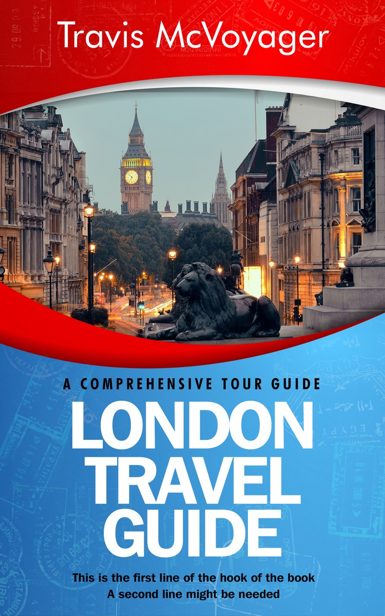 2D view of Premade Travel Book Cover - Steel Blue