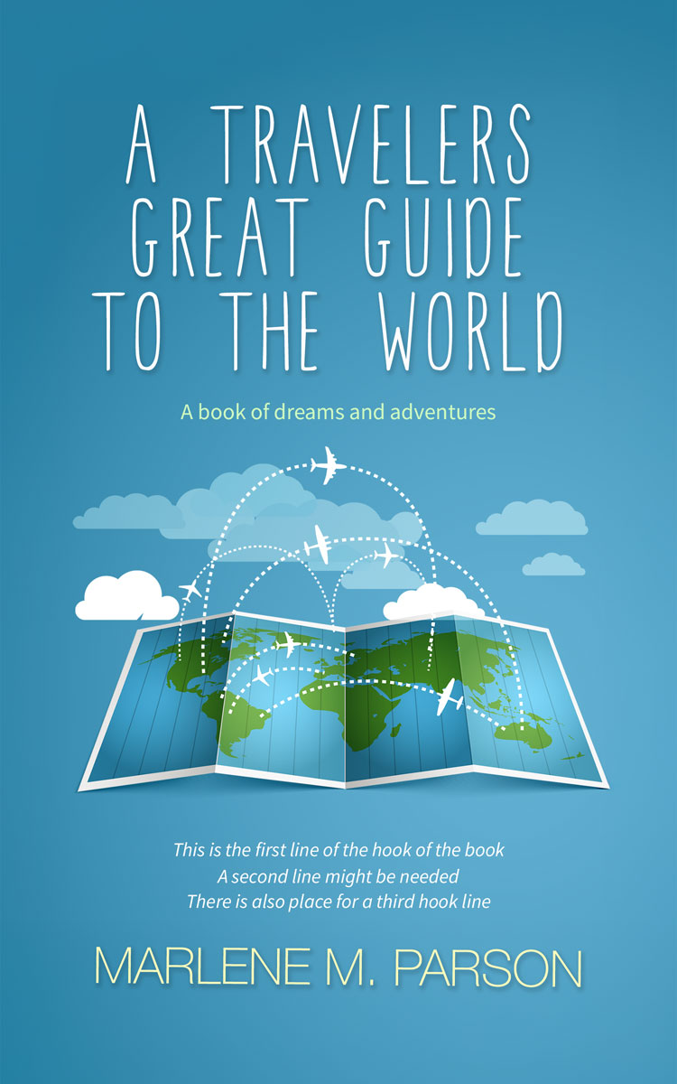 2D view of Premade Travel Book Cover - Boston Blue