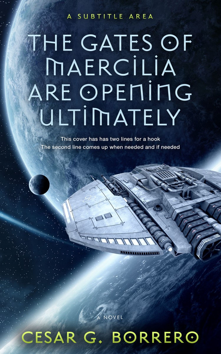 2D view of Premade Science Fiction Book Cover - Big Stone