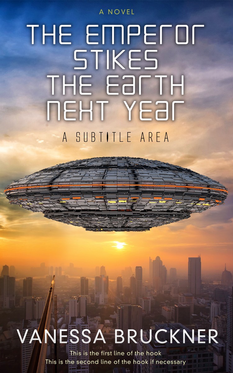 2D view of Premade Science Fiction Book Cover - Ship Gray