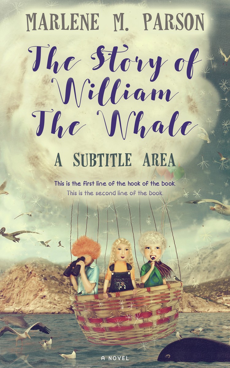 2D view of Premade Children's Book Cover - Thistle Green