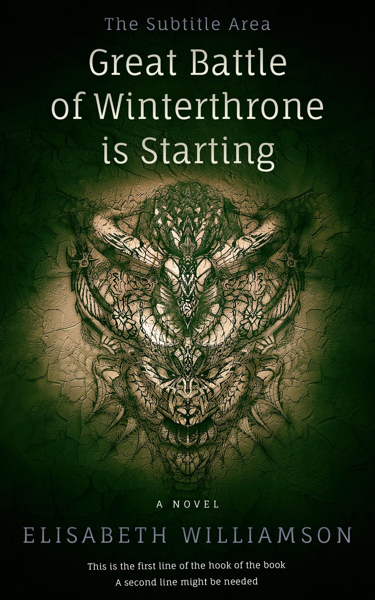 2D view of Premade Fantasy Book Cover - Indian Khaki