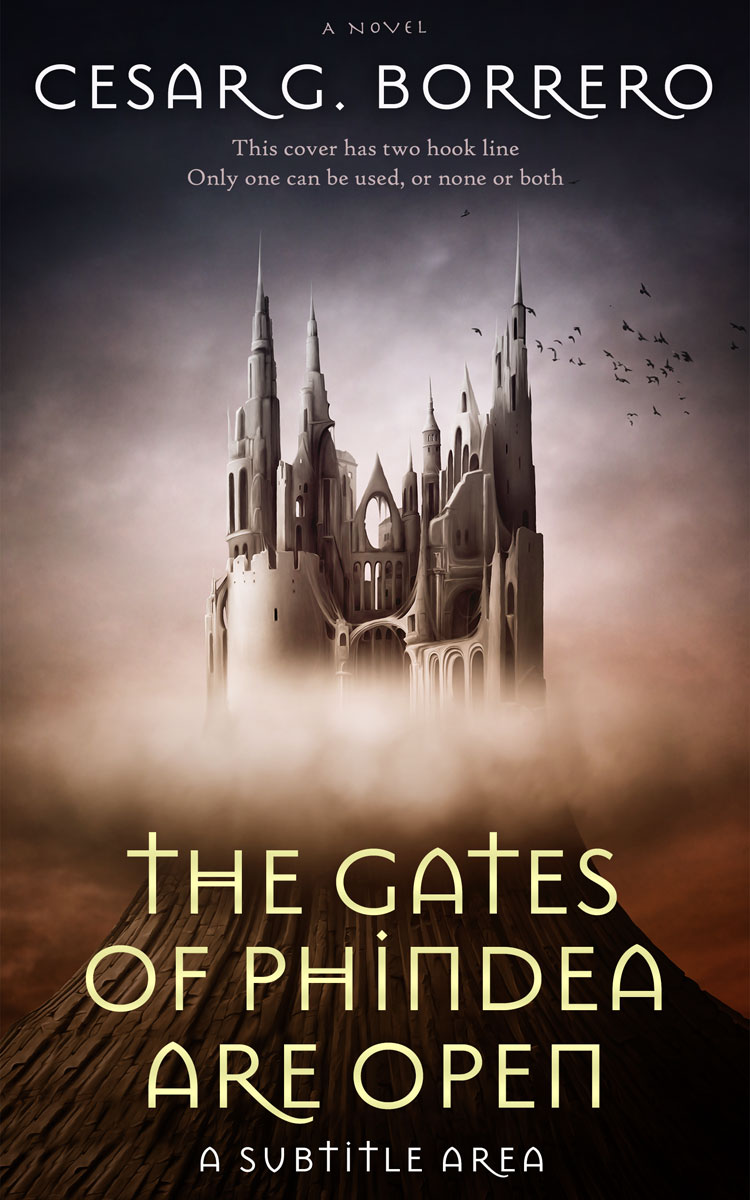 2D view of Premade Fantasy Book Cover - Cocoa Brown