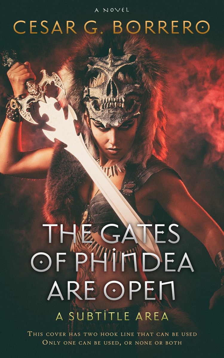 2D view of Premade Fantasy Book Cover - Heavy Metal