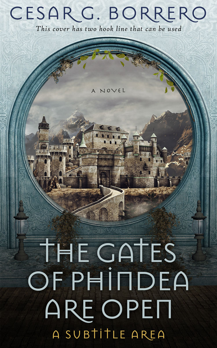 2D view of Premade Fantasy Book Cover - Outer Space