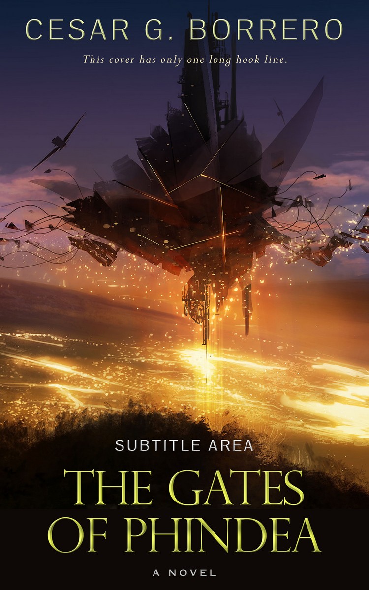 2D view of Premade Science Fiction Book Cover - Tussock