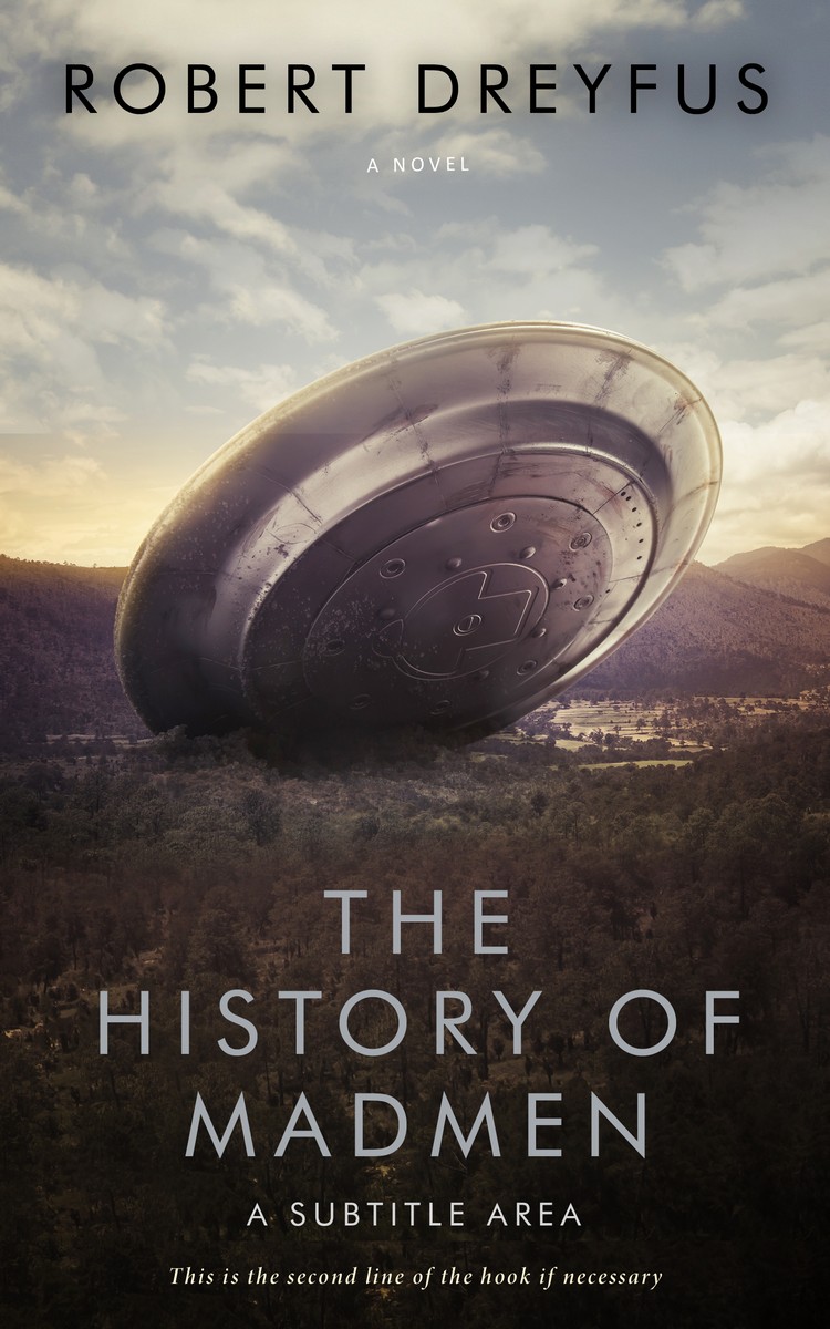 2D view of Premade Science Fiction Book Cover - Foggy Gray