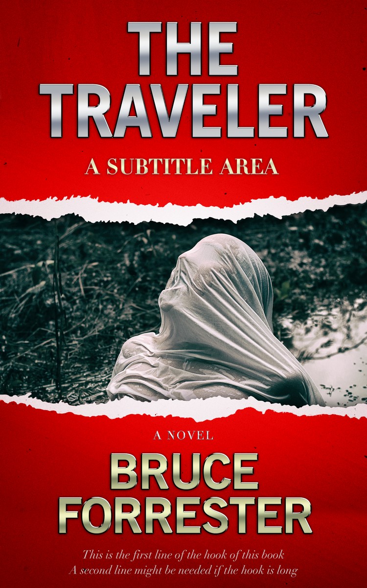 2D view of Premade Horror Book Cover - Silver Rust