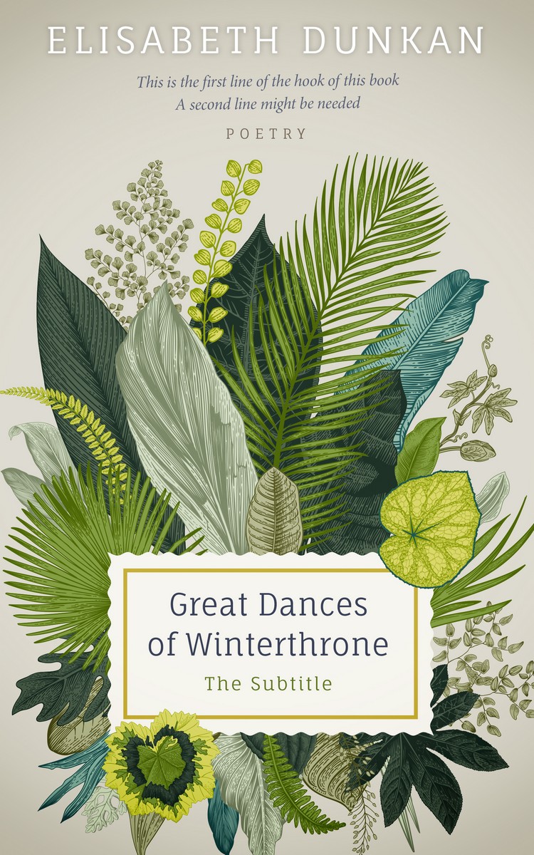 2D view of Premade Poetry Book Cover - Moon Mist