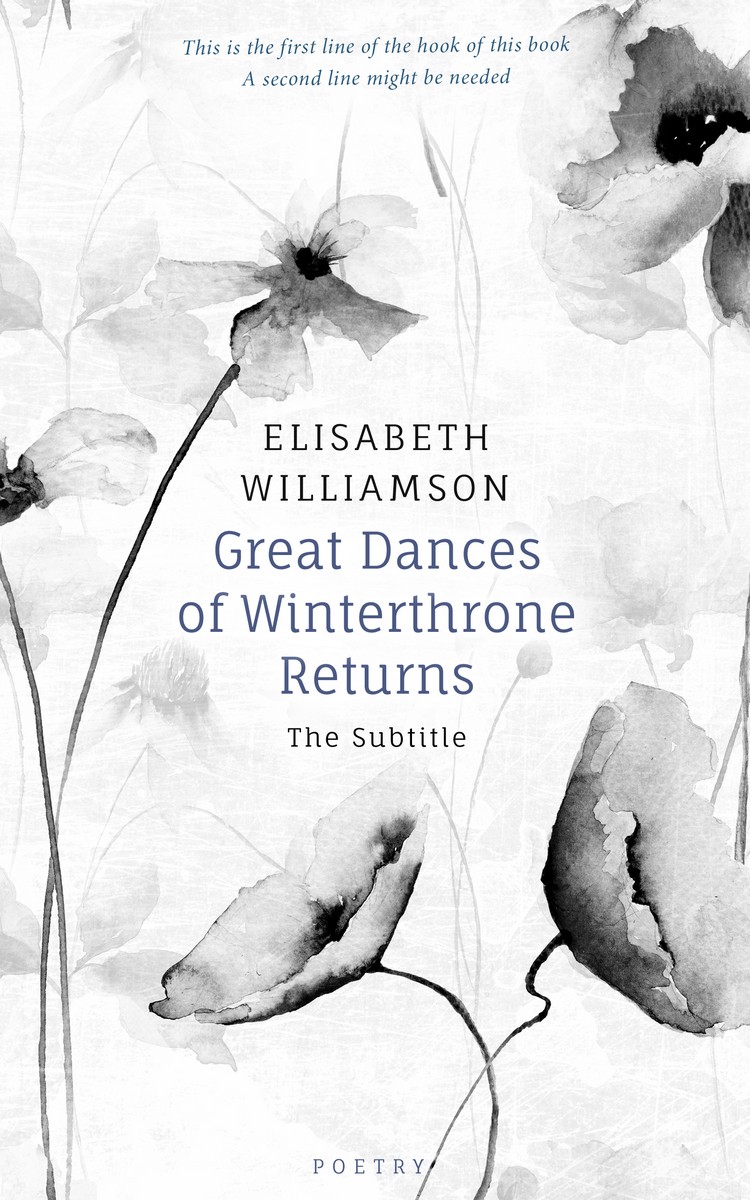 2D view of Premade Poetry Book Cover - Black Haze