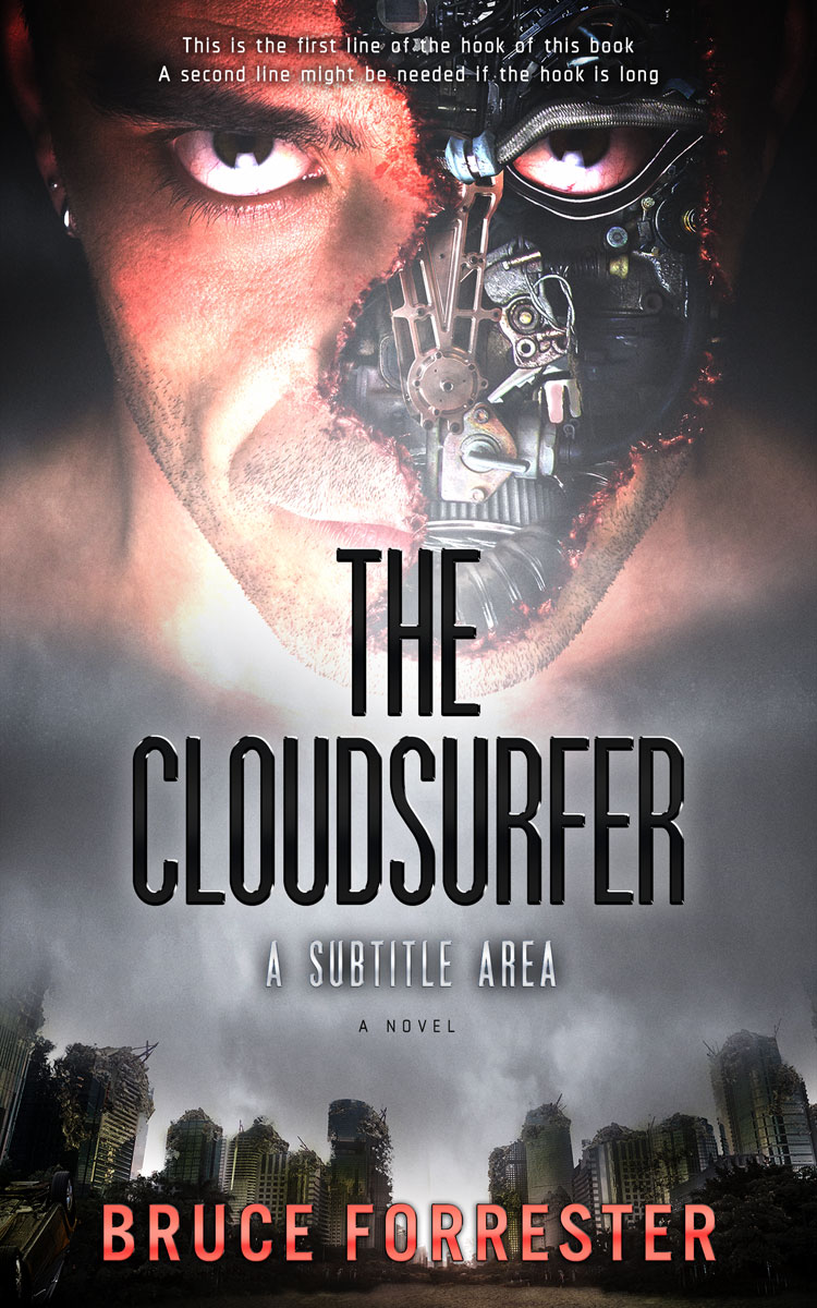 2D view of Premade Science Fiction Book Cover - Mine Shaft