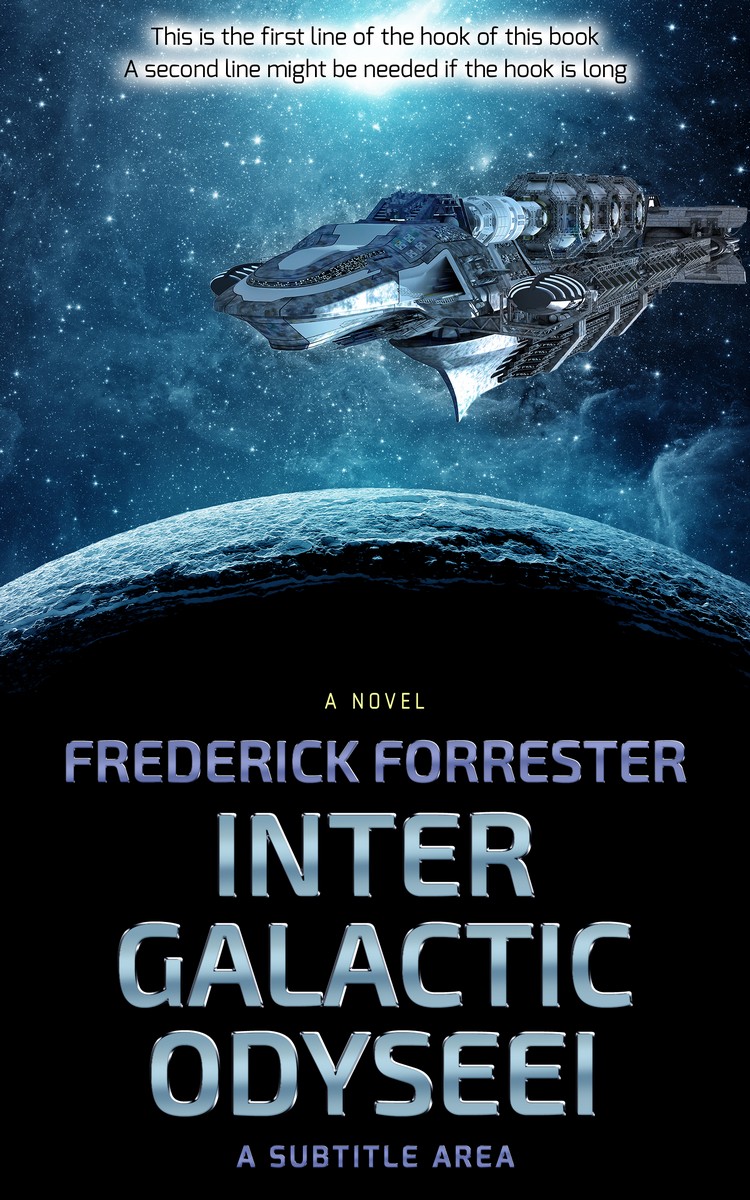 2D view of Premade Science Fiction Book Cover - Ebony