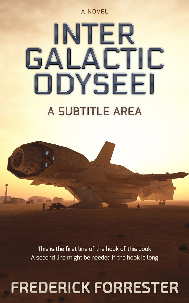 2D view of Premade Science Fiction Book Cover - Albescent White