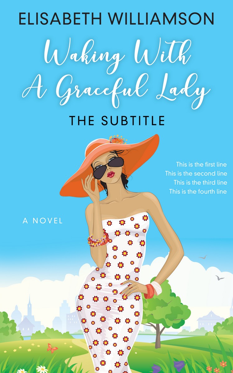 2D view of Premade Romance Book Cover - Stark White