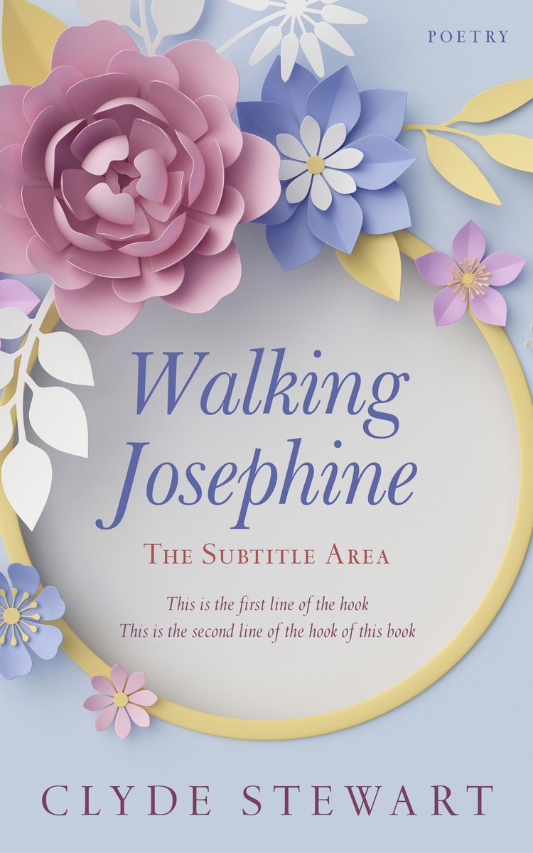 2D view of Premade Poetry Book Cover - Gray Suit