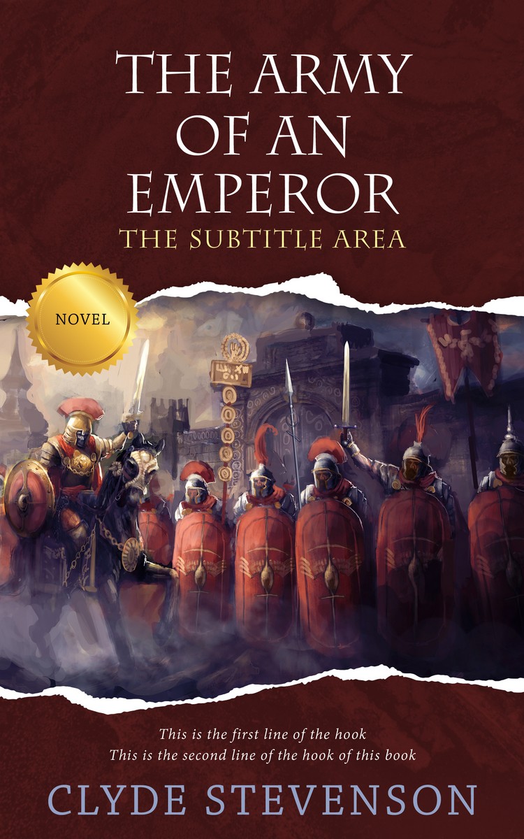 2D view of Premade Historical Book Cover - Crater Brown