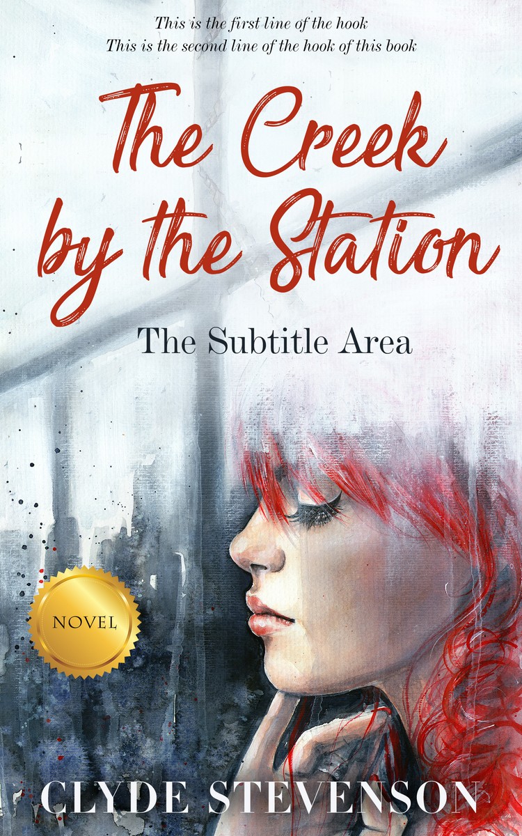 2D view of Premade Romance Book Cover - Bright Gray