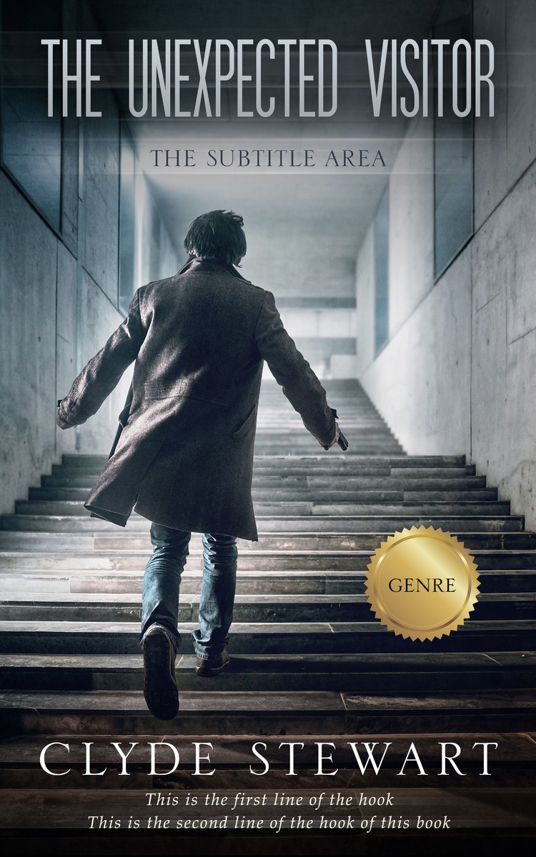 2D view of Premade Mystery & Thriller & Suspense Book Cover - Outer Space