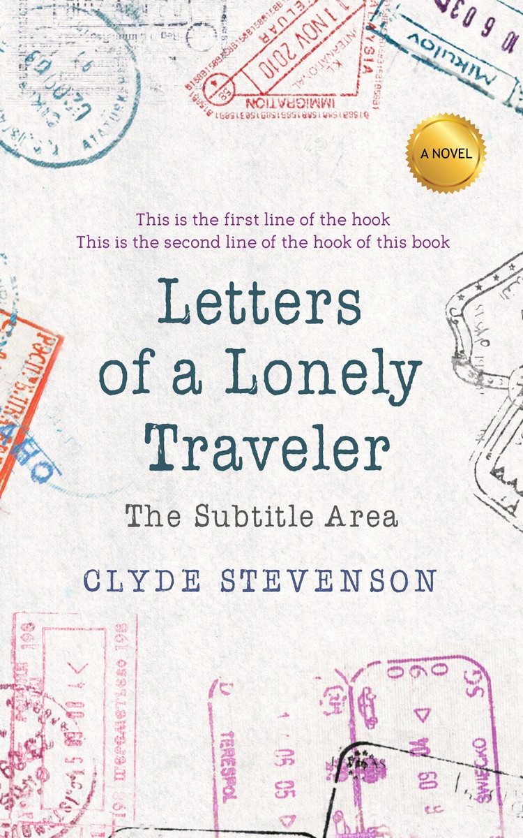 2D view of Premade Travel Book Cover - Hint Of Red