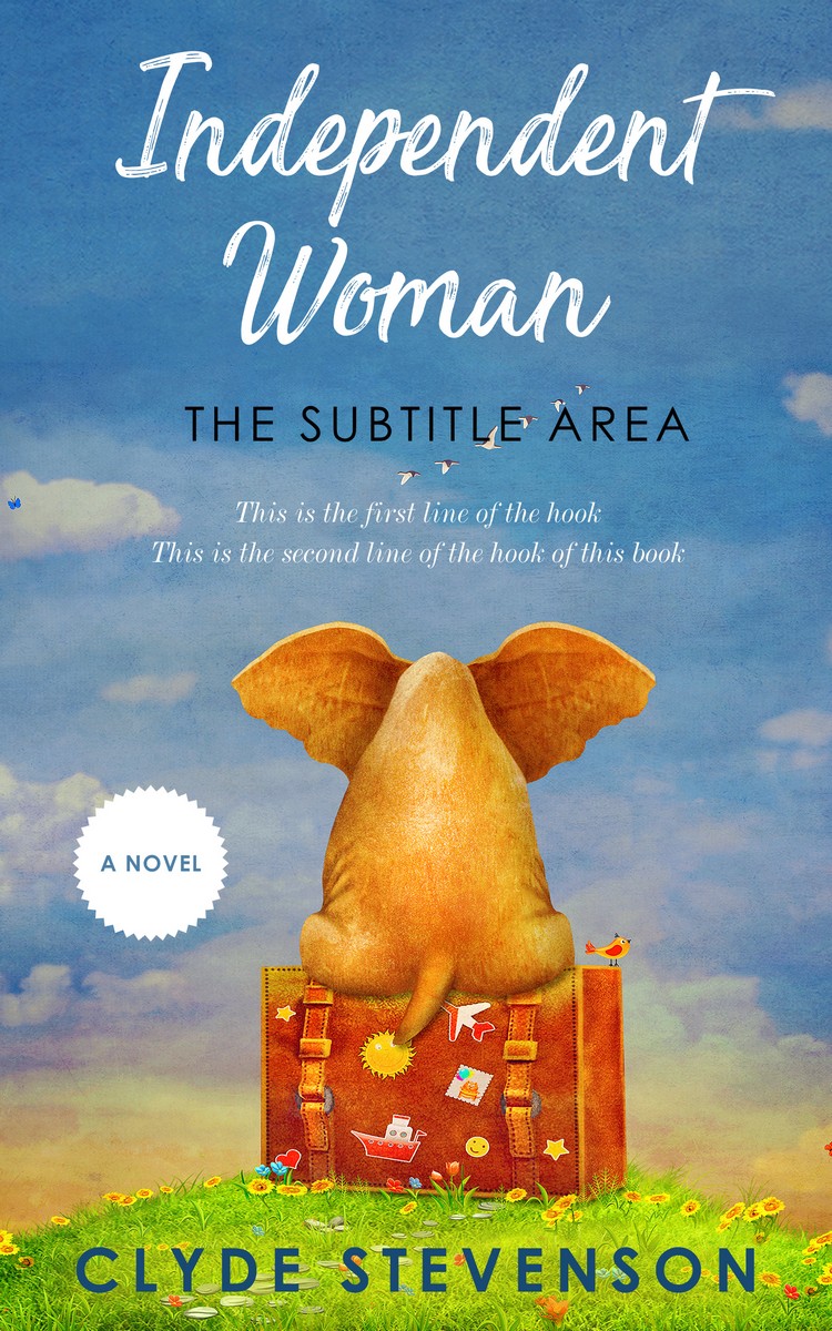 2D view of Premade Travel Book Cover - Hippie Blue