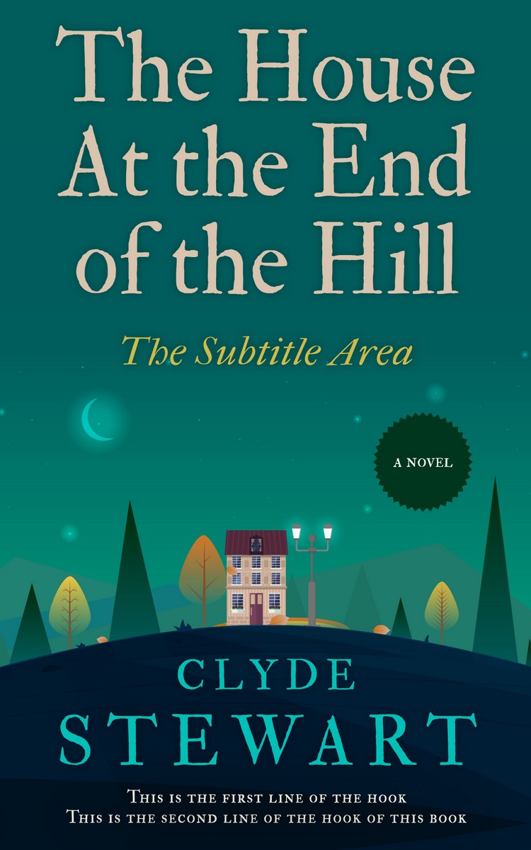 2D view of Premade Children's Book Cover - Deep Sea Green