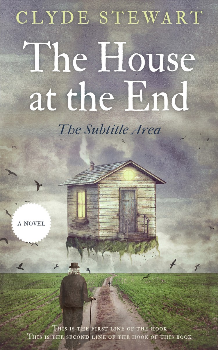 2D view of Premade Abstract Book Cover - Natural Gray