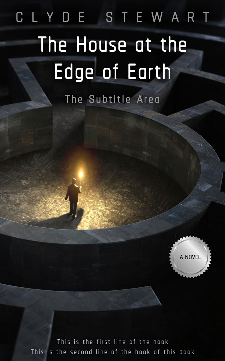 2D view of Premade Abstract Book Cover - Woodsmoke