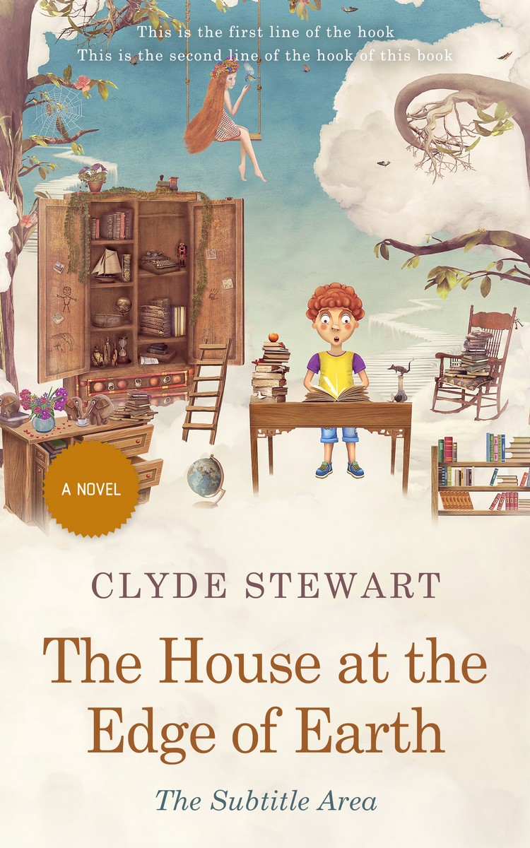 2D view of Premade Fantasy Book Cover - Moon Mist