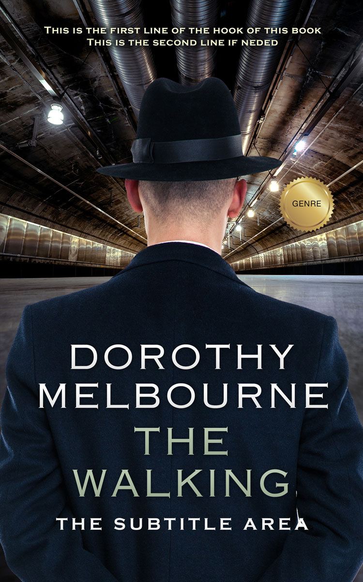 2D view of Premade Action & Adventure Book Cover - Woodsmoke