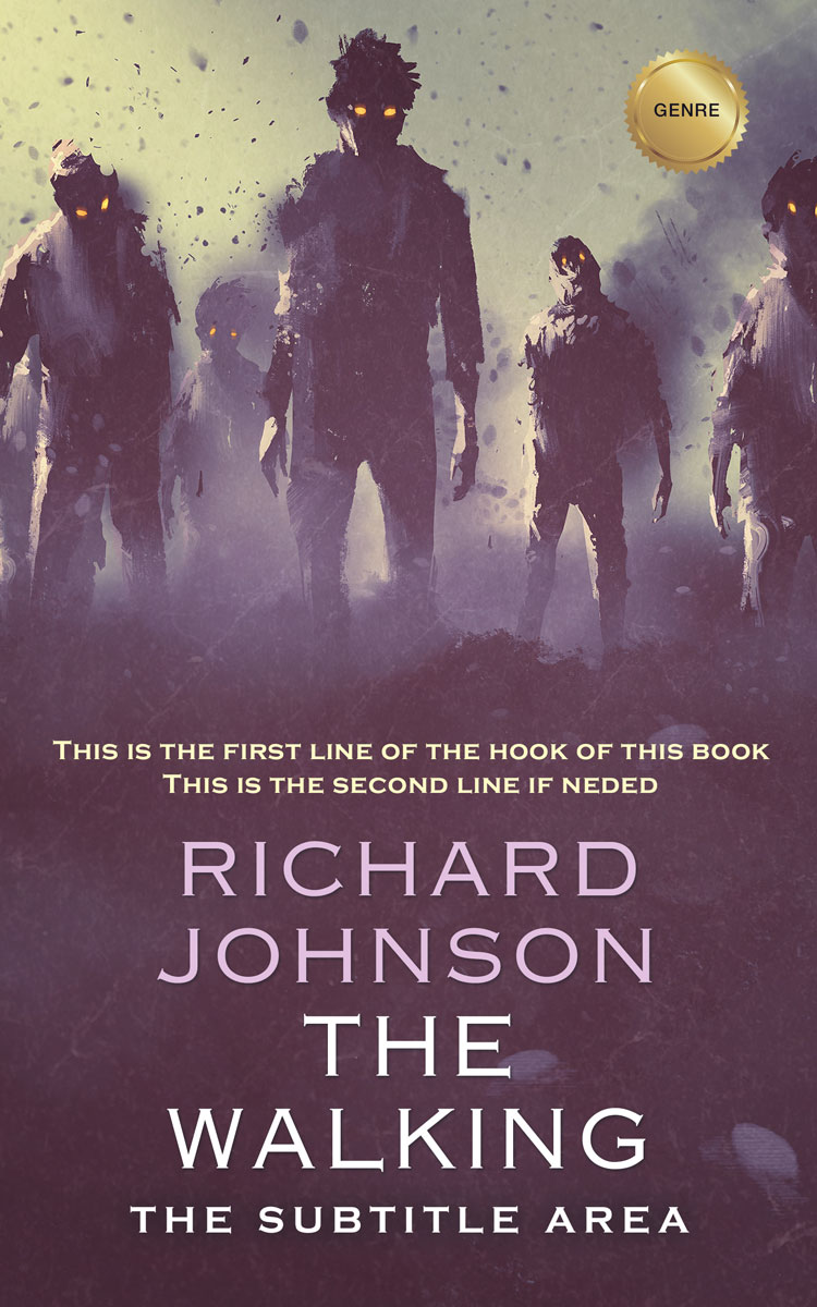 2D view of Premade Apocalyptica Book Cover - Eggplant