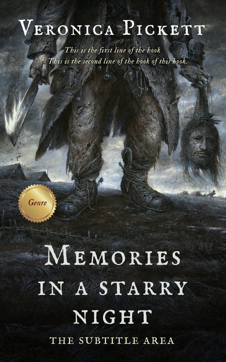 2D view of Premade Horror Book Cover - Heavy Metal