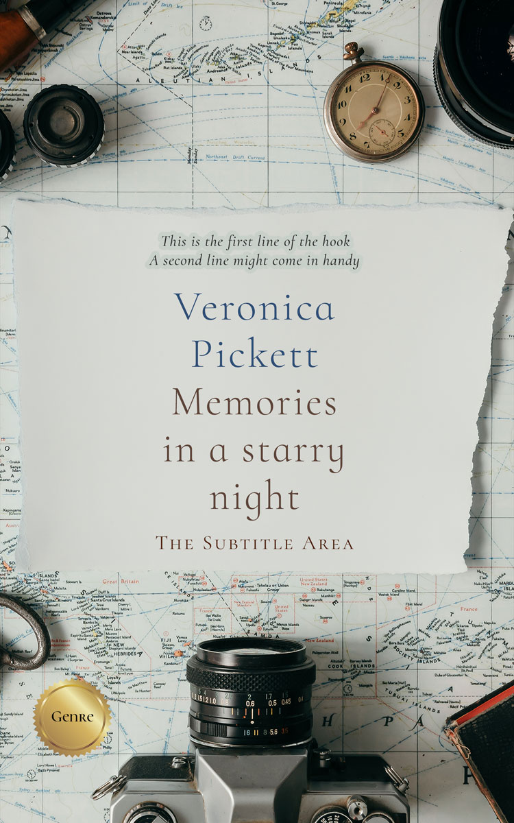 2D view of Premade Action & Adventure Book Cover - Celeste