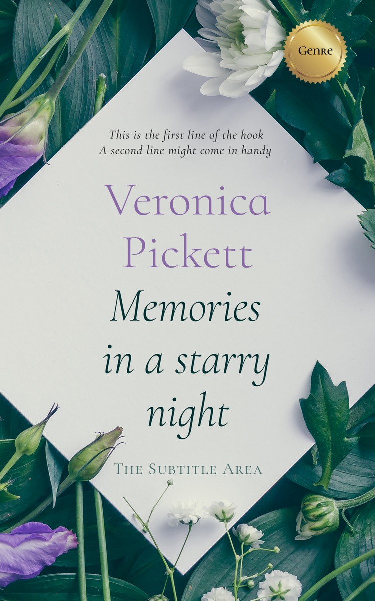 2D view of Premade Abstract Book Cover - Nile Blue