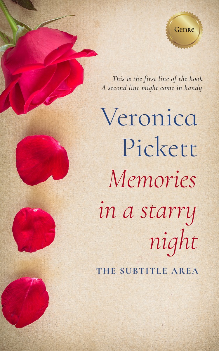 2D view of Premade Romance Book Cover - Stark White