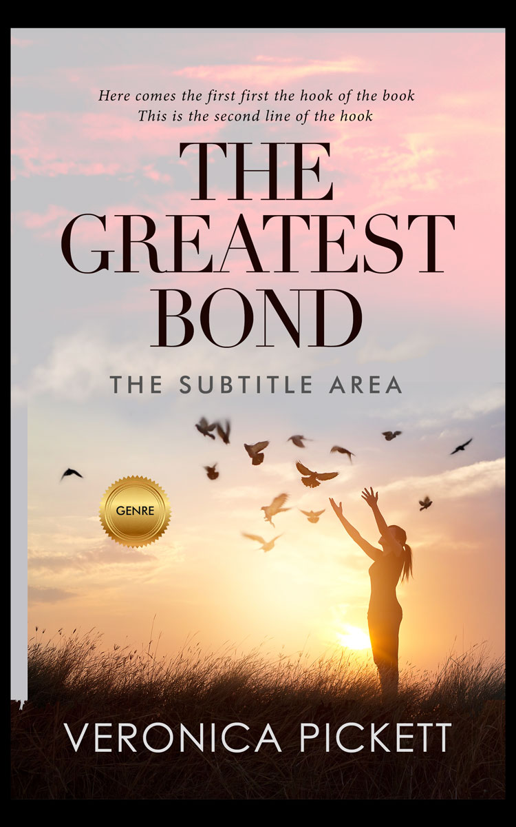 2D view of Premade Nature Book Cover - Bone