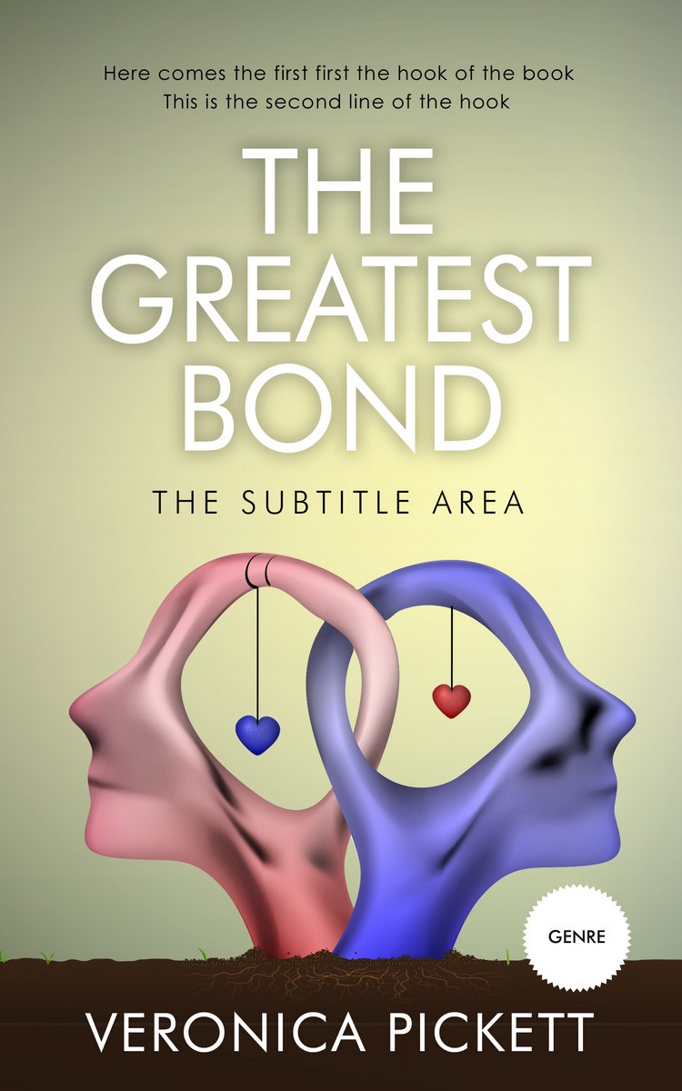 2D view of Premade Romance Book Cover - Bison Hide