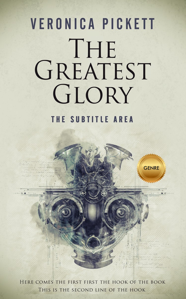 2D view of Premade Science Fiction Book Cover - Moon Mist